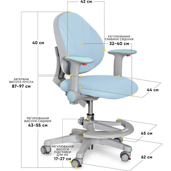 Фото - Крісло дитяче Evo-kids Mio KBL (Y-407 KBL)